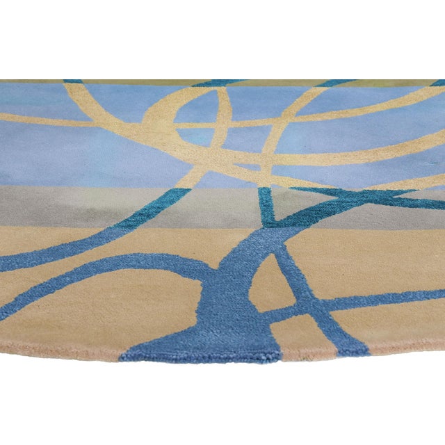 Vintage Chinese Hooked Rug, 09'01 X 09'01 For Sale - Image 4 of 11