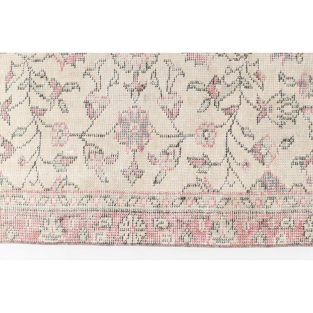 1950s 1950s Authentic Faded Pink Turkish Rug For Sale - Image 5 of 10