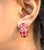 Bochic “Orient” Vintage Natural Bubble Ruby Earrings 18K Gold & Silver For Sale - Image 11 of 12