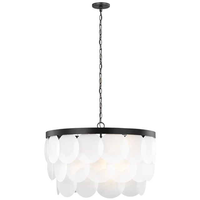 Transitional Sean Lavin By Visual Comfort Studio Mellita 8-Light Pendant in Midnight Black For Sale - Image 3 of 3