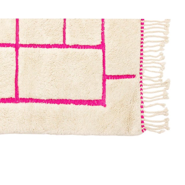 Premium Hand-Knotted Moroccan Wool Rug | 8'8" X 5'8" | One of a Kind For Sale - Image 4 of 9