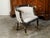 Mid-Century Modern Mid 20th Century Italian Midcentury Horn Tub Chair with Gilt Rams' Heads and New Upholstery For Sale - Image 3 of 11
