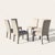 Postmodern Set of Six 1980s Postmodern Sculptural Dining Chairs in Textured Cream Fabric For Sale - Image 3 of 18