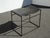 Black Bench With Leather Seat Stool W Metal Frame #2 For Sale - Image 4 of 12