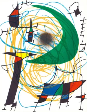 Joan Miró "Litógrafia V" 1972 Lithograph