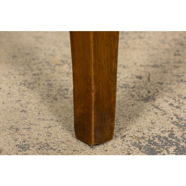 Set of Six 1930s French Art Deco Mustache Back Walnut Dining Chairs For Sale - Image 17 of 18