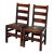 Early 20th Century Pair of Antique Stickley Brothers Quaint Furniture Oak Chairs For Sale