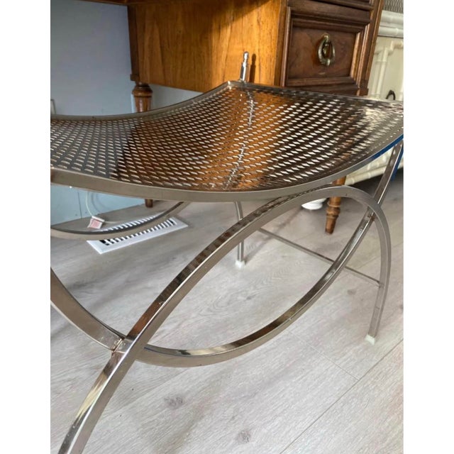 1960’s Hollywood Regency Style Vanity Bench or Stool For Sale - Image 4 of 8
