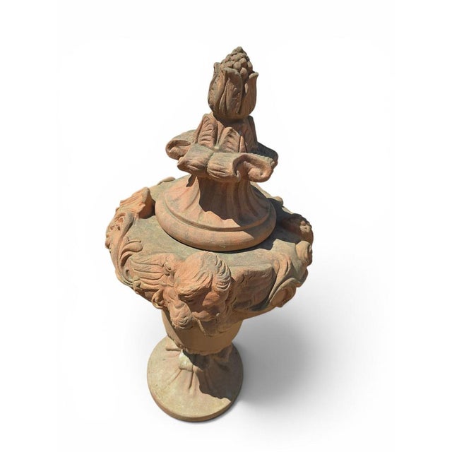 Ceramic Large Italian Terracotta Garden Urns, 1970s, Set of 2 For Sale - Image 7 of 11