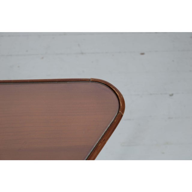 Coffee Table with Inlaid Glass Top and Copper Bowl, 1950s For Sale - Image 14 of 18