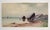 English Early 20th Century Rocky Beach Scene Watercolor Painting For Sale - Image 3 of 3