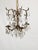 Metal Antique 4 Arm 4 Light Lovely Lavish Brass Cut Lead Glass Crystal Chandelier For Sale - Image 7 of 12