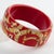 Red Salvatore Ferragamo Red Acrylic Lucite Bracelet Bangle with Faux-Wood Texture For Sale - Image 8 of 14