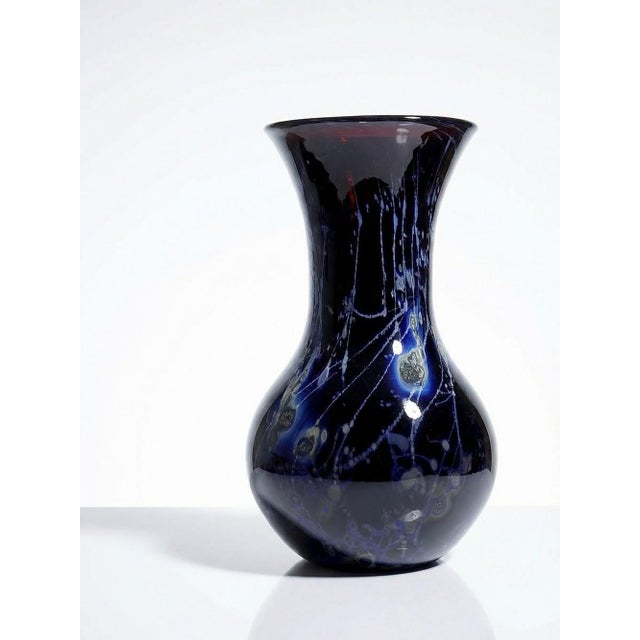 Large Vintage Purple Art Glass Vase with Silver Inclusions, 1960s For Sale - Image 16 of 16