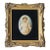 Antique Hand-Painted Porcelain Plaque of a Classical Female Nude in Gilt Frame For Sale