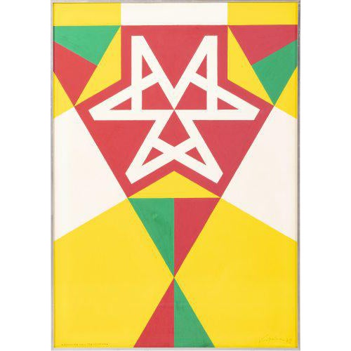 Marcelino Vespeira, Composition, Gouache on Paper For Sale