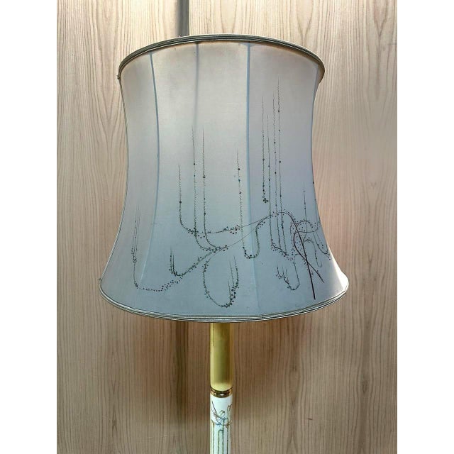 Brass & Porcelain Floor Lamp For Sale - Image 6 of 10
