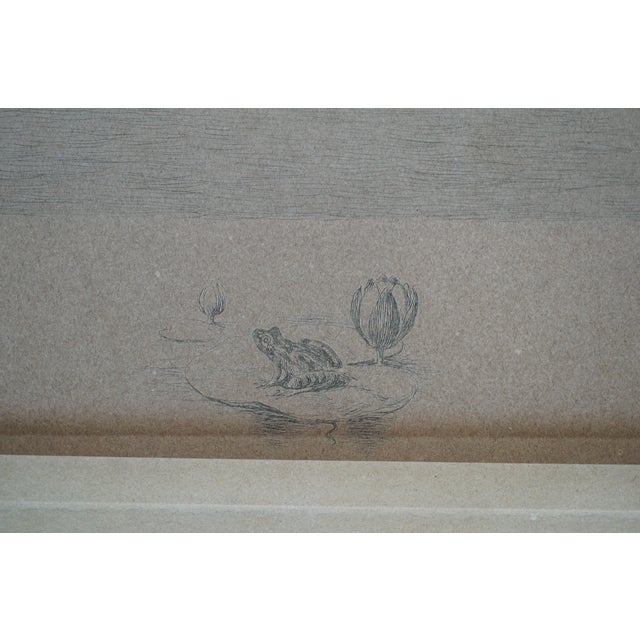 Late 19th Century Antique William De La Montagne Cary Signed Cows Riverscape Etching 26" For Sale - Image 5 of 10