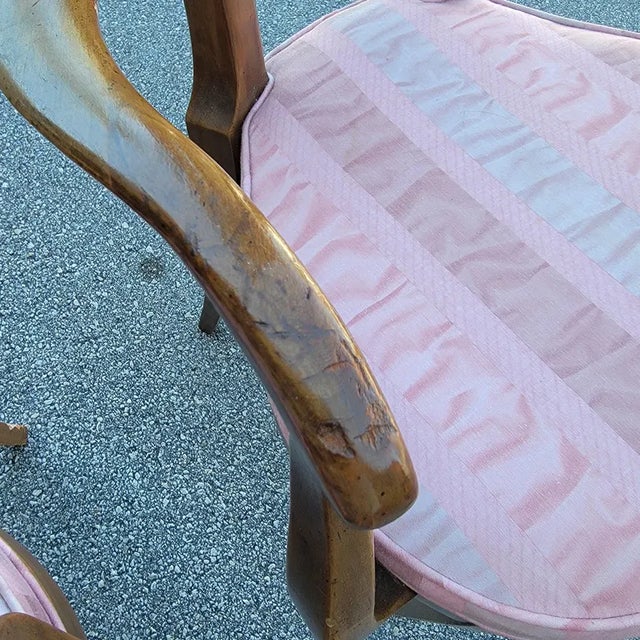 Chestnut 1970s Romweber High Back Sculptural Dining Chairs - Set of 6 For Sale - Image 8 of 8