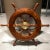 Mid 20th Century Scandinavian Solid Teak Yacht Wheel With Heavy Brass Hub For Sale - Image 4 of 13
