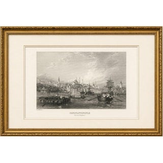 After Le Petit, Constantinople Bosphorus View, Ottoman Istanbul Panorama, 1860, Print For Sale