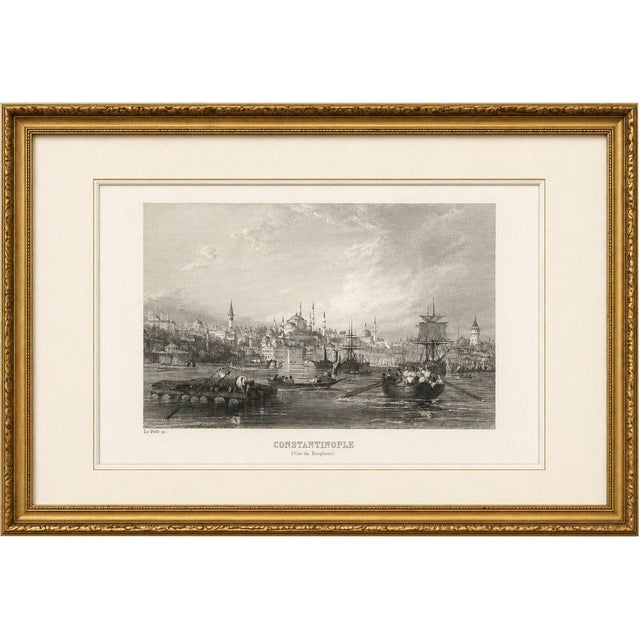 After Le Petit, Constantinople Bosphorus View, Ottoman Istanbul Panorama, 1860, Print For Sale