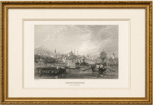 After Le Petit, Constantinople Bosphorus View, Ottoman Istanbul Panorama, 1860, Print