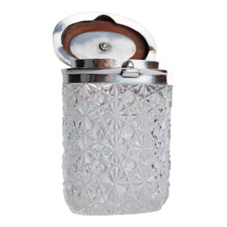 Hobnail & Star Cut Crystal Glass Jar For Sale
