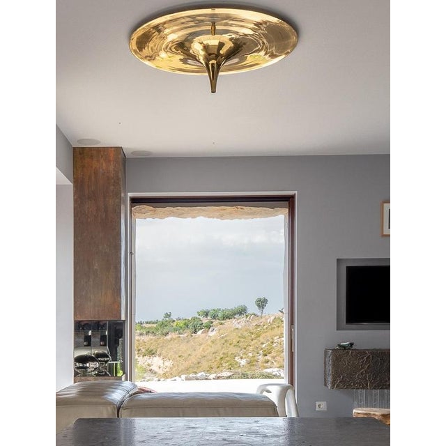 Not Yet Made - Made To Order Ting Tong Medium Shiny Brass Ceiling Lampr by Jean Pascal Levy-Trumet For Sale - Image 5 of 9