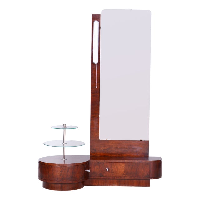 Art Deco Czech Walnut Dressing Mirror attributed to Halabala for Up Závody, 1920s For Sale