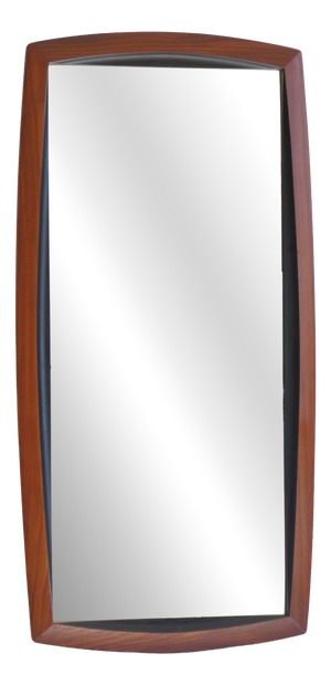 Vintage Modernist Scandinavian Danish Teak Wall Mirror, 1960s