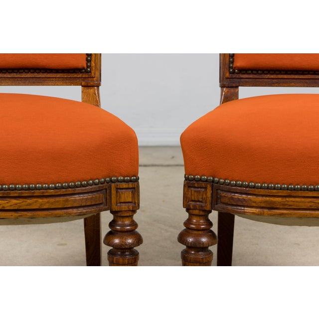 Antique French Napoleon III Style Oak Dining Chairs - Set of 12 For Sale In New York - Image 6 of 18