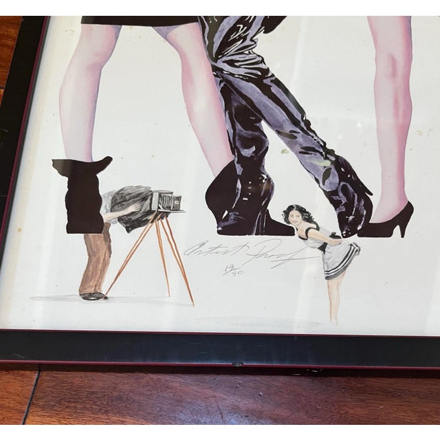 1980s Vogue Limited Edition Numbered Fashion Themed Framed Print - Artist Edition 13/50, Artist Signed For Sale - Image 5 of 5