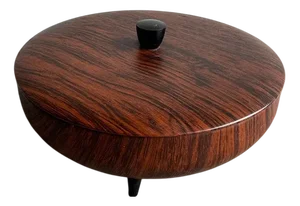Vintage Teak-Imitation Metal Box, 1960s
