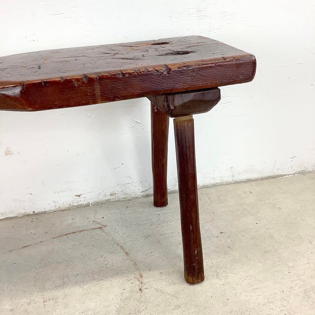 Brown Rustic Primitive Cobblers Bench For Sale - Image 8 of 12