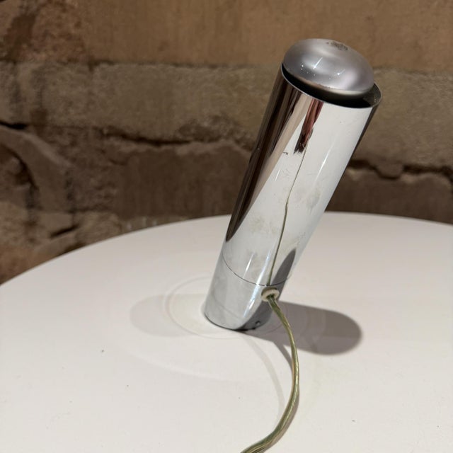 1960s Space Age Chrome Table Lamp Paul Mayen Marina Malabotti Era For Sale - Image 5 of 9