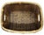 Wood Large Rustic Woven Rattan Market Basket With Handles For Sale - Image 7 of 7