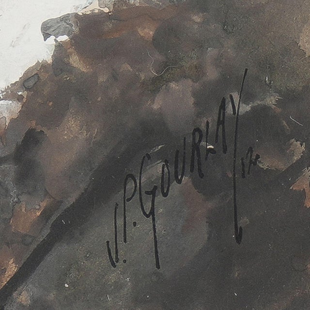 American Oil on Panel Pochard of a Waterfall by j.p. Gourlay, 1912 For Sale - Image 4 of 10