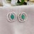 2010s Diamond Emerald Earrings 14k White Gold 2.16 TCW Certified For Sale - Image 5 of 15