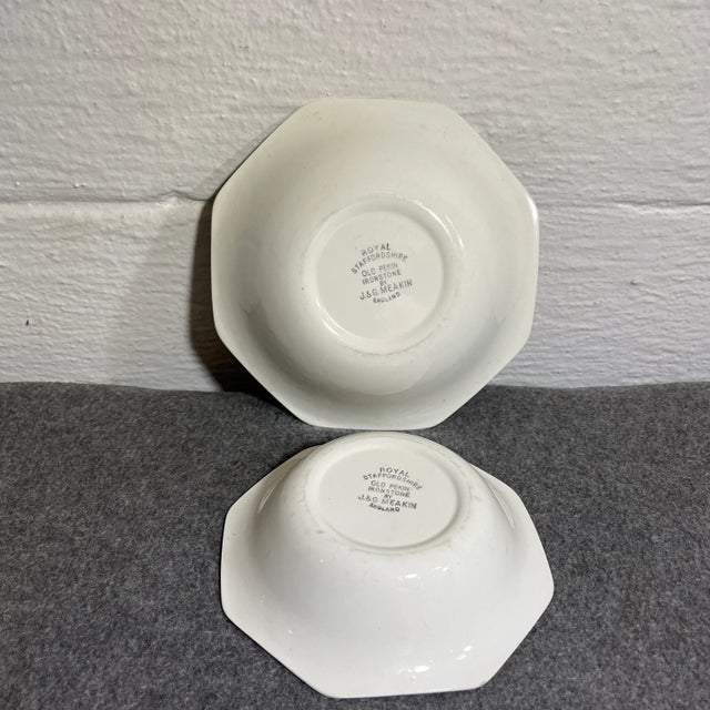 English Mid 20th Century Royal Staffordshire Old Pekin Ironstone by J&g Meakin- Set of 4 For Sale - Image 3 of 6