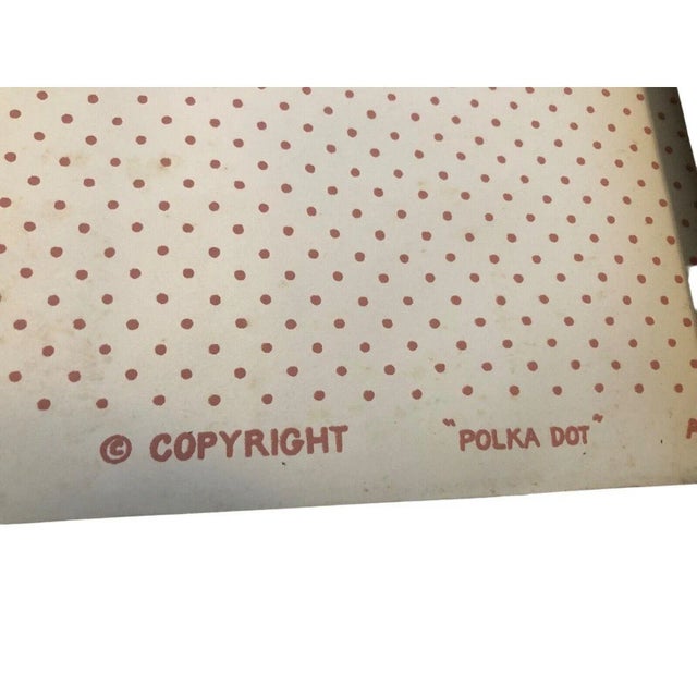 Vintage Cowtan & Tout Handprint Wallpaper Polka Dot For Sale - Image 4 of 7