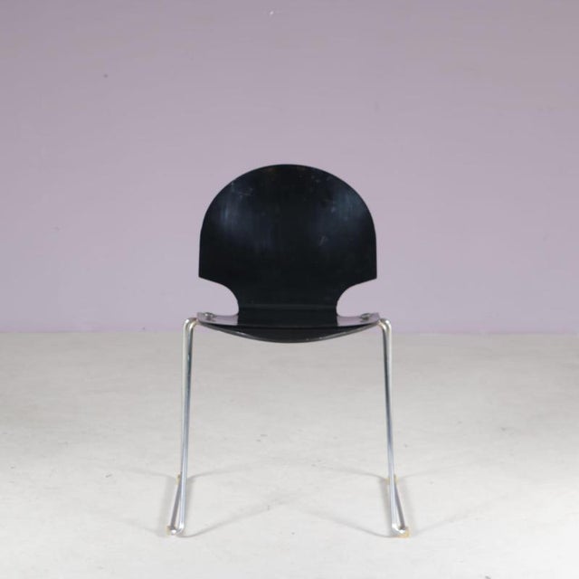 Stacking Chairs by Lawrence Minsker for Fritz Hansen, Denmark, 1980s, Set of 4 For Sale - Image 6 of 14