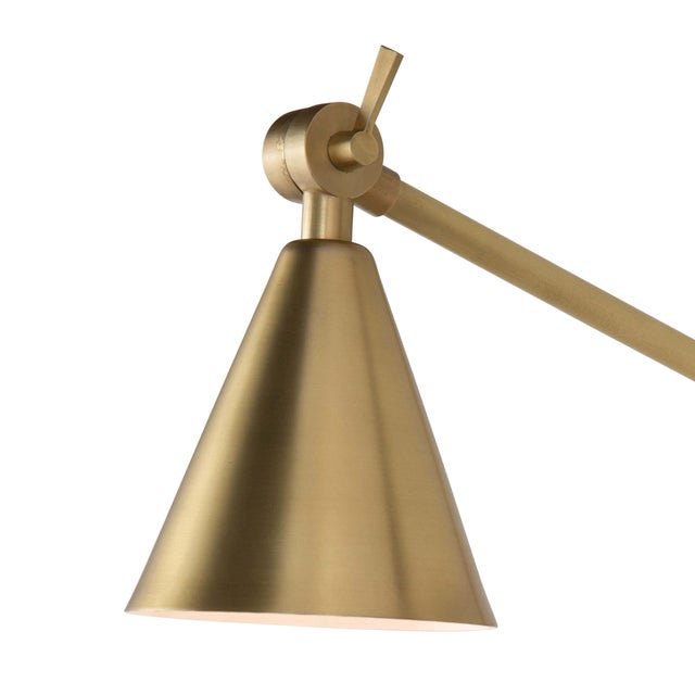 Traditional Regina Andrew Sal Task Sconce in Natural Brass For Sale - Image 3 of 7