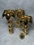 A rare three-arm "Palm" candle holder by Nagel, made in Germany during the 1970s. Featuring sculptural flower- or palm-...