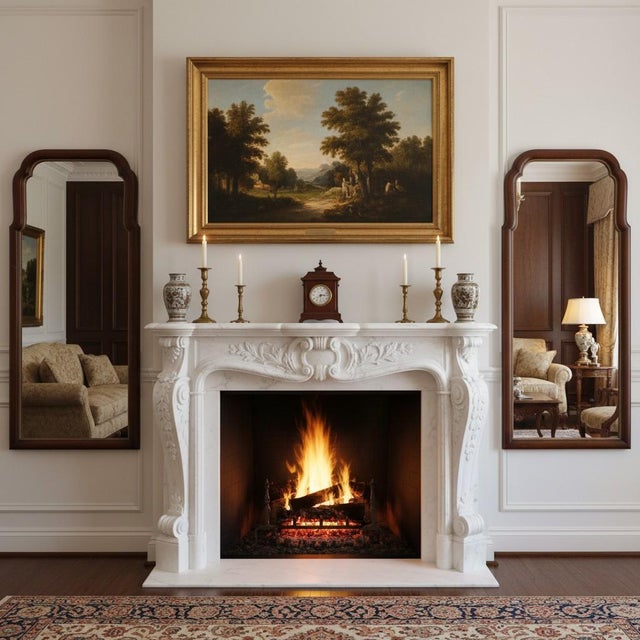 Late 20th Century Henkel Harris Mahogany Mirror Pair-Virginia Galleries-50''-Traditional Wall-Wood For Sale - Image 6 of 13