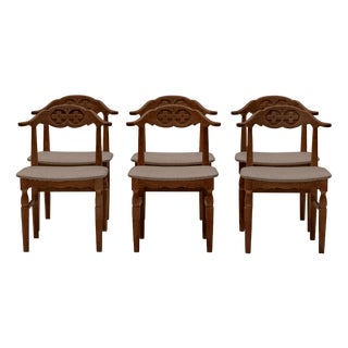 Vintage Dining Chair Set by Henning Kjærnulf, 1960s, Set of 6 For Sale