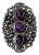 Sterling, Silver and Amethyst Ring For Sale