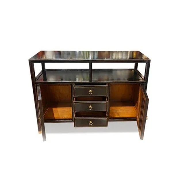 Chinese 1990s Western Lacquer Stand Sideboard For Sale - Image 3 of 5