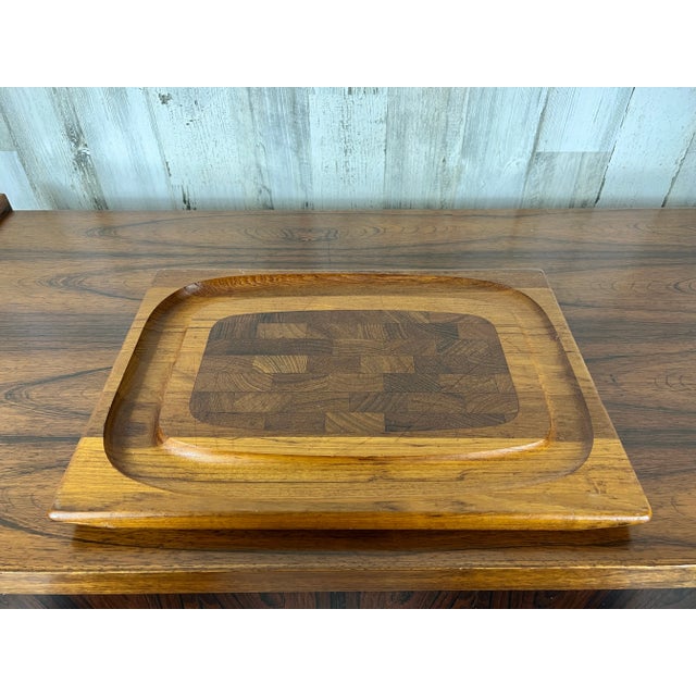 Beautiful Danish Modern teak cutting board. The perfect decorative addition to your home!