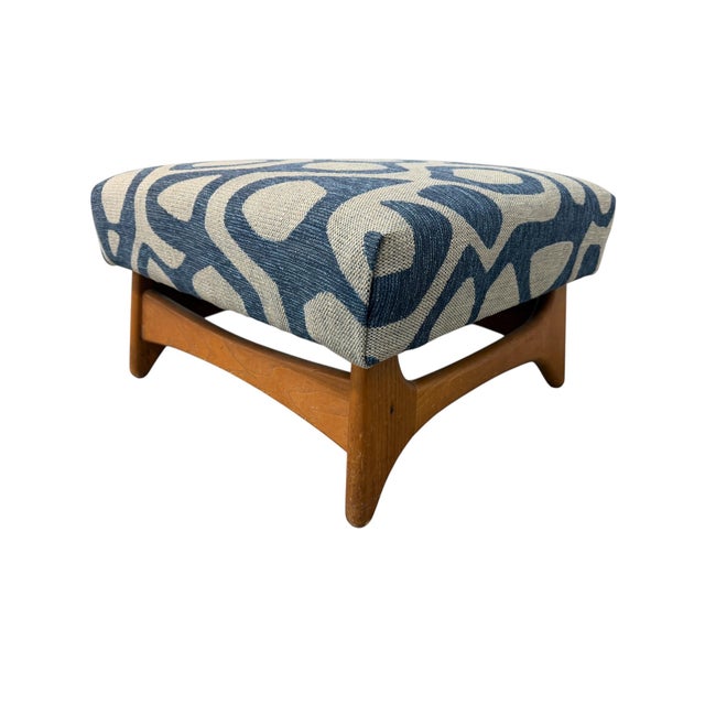 Mid-Century Modern Mid-Century Modern Adrian Pearsall Sculptural Walnut Ottoman - Restored! For Sale - Image 3 of 4